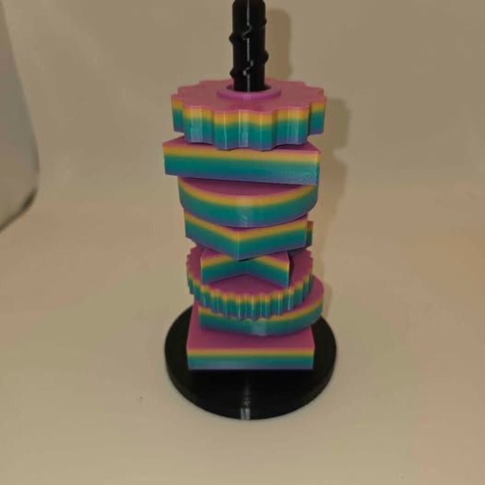 Colorful 3D Printed Stacking Toy can make in any color